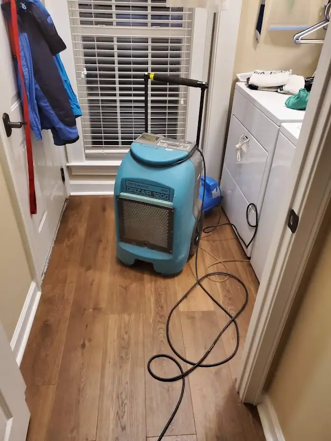 Commercial dehumidifier deployed for Flood Damage Cleanup in Conroe