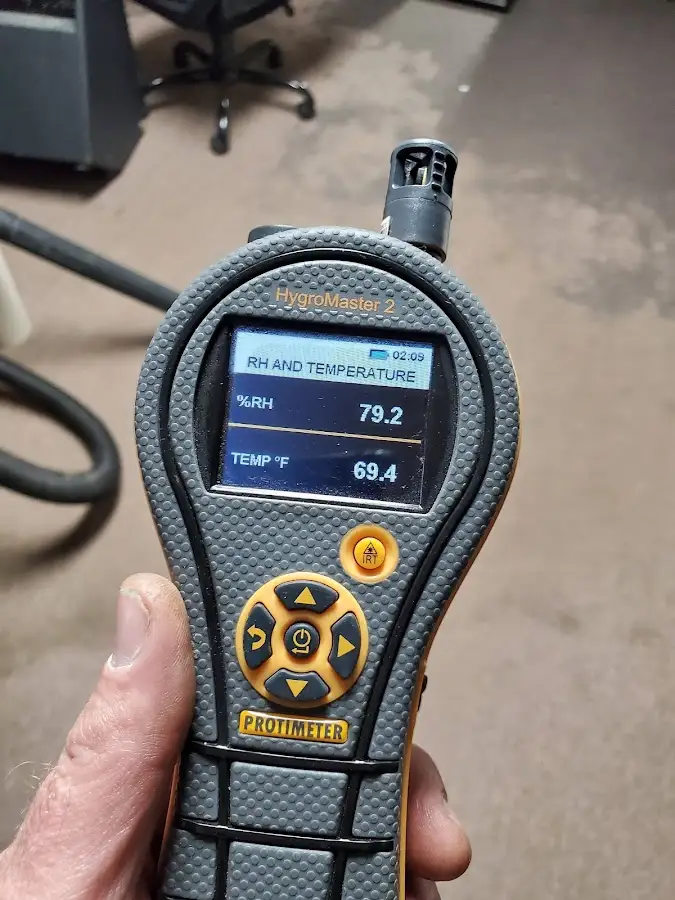 Moisture meter humidity assessment for Fire & Smoke Damage Restoration in Conroe
