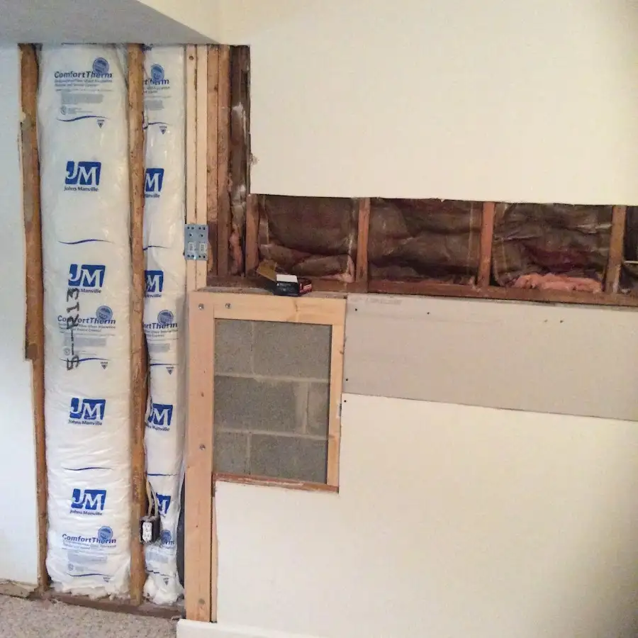 Wall insulation replacement during Structural Drying in Conroe